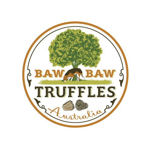 Agriculture brand with the title 'logo design for Baw Baw Truffles Australia'