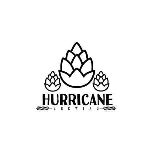 Barley logo with the title 'Hurricane Brewing'