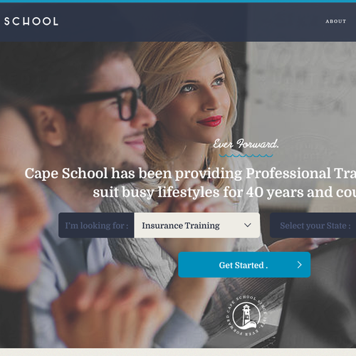 Insurance design with the title 'Cape School'
