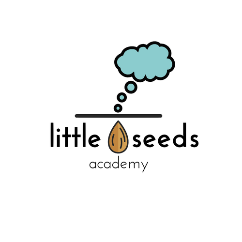 Preschool logo with the title 'Little Seeds Academy Logo Design'