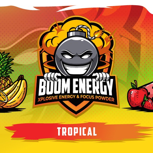 Energy packaging with the title 'Boom Energy'
