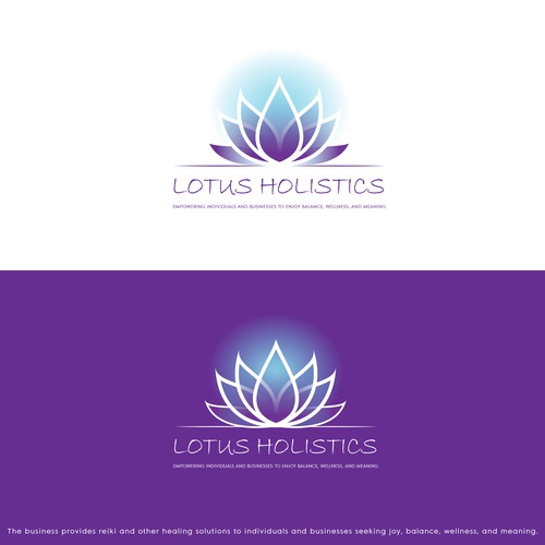 Ayurveda logo with the title 'Logo for Lotus Holistics, a reiki services business'