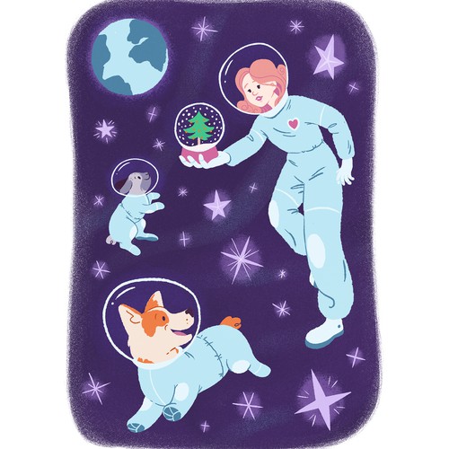 Christmas artwork with the title 'Christmas portrait'