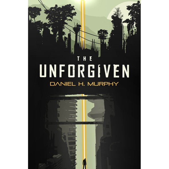 Retro book cover with the title 'Book cover "The Unforgiven"'