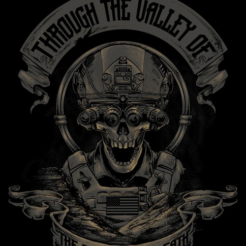 Military t-shirt with the title 'shadow of death'