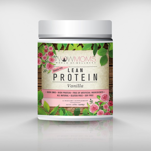 Protein label with the title 'WOWMOMS Lean Protein'