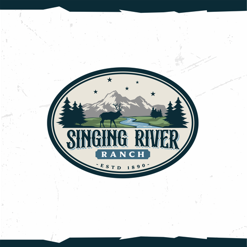 Deer hunting logo with the title 'Logo for beloved family ranch!'