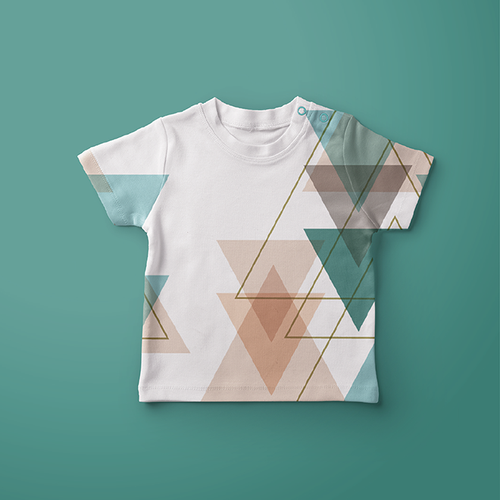 Geometric artwork with the title 'Geometric design for baby tshirt'