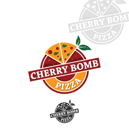 Pizza brand with the title 'Cherry Bomb Pizza'
