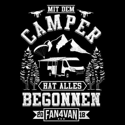 Camper van design with the title 'Fan4Van'