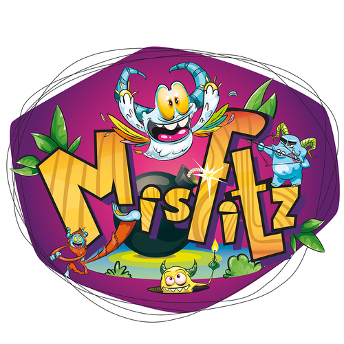 Bliss logo with the title 'Crazy logo concept (complex design) for monster toys series.'