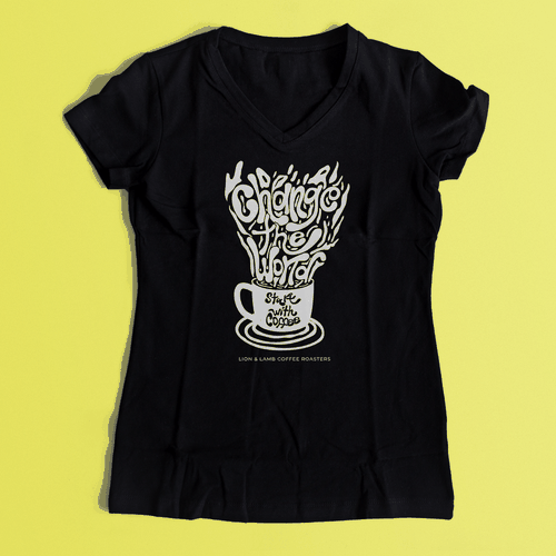 Coffee t-shirt with the title 'Coffee art'