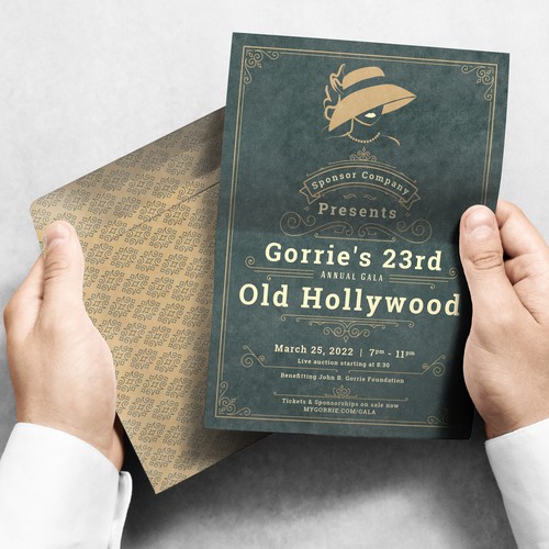 Hollywood design with the title 'Invitation Card'