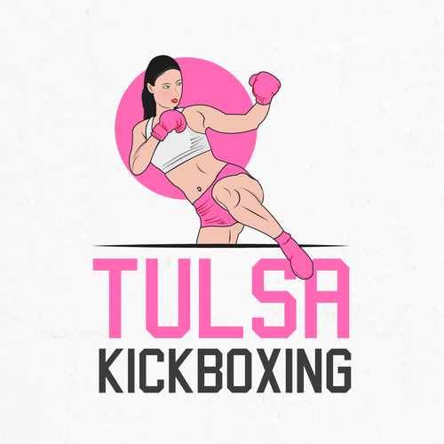Boxing-gloves logo with the title 'Women KickBoxing'