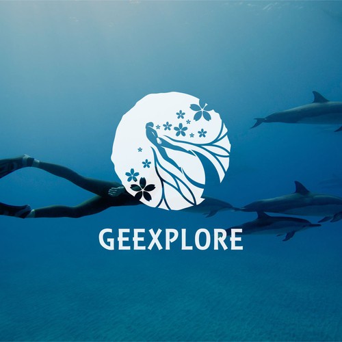 Personal logo with the title 'Logo Concept for a Freediver'