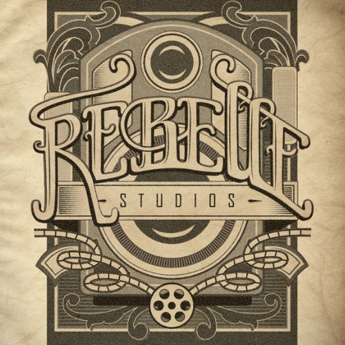 Typography artwork with the title 'Rebelle'