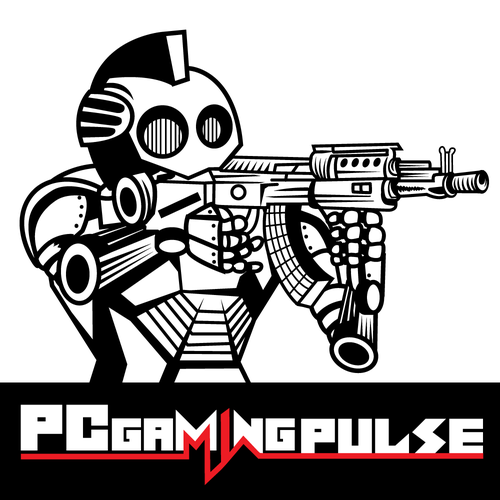 Pen logo with the title 'gaming robot illustration'