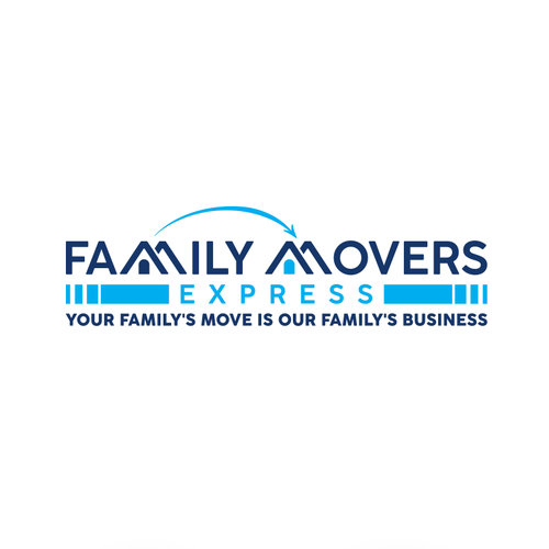 Transportation logo with the title 'Family Movers Express'