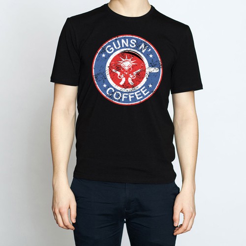 Patriotic t-shirt with the title 'T-shirt design for a coffee shop'