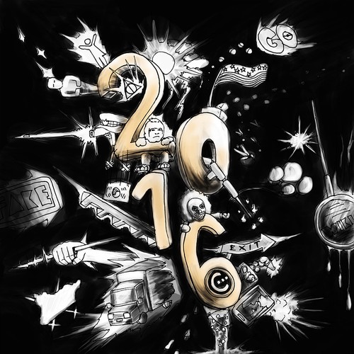 Board game packaging with the title '2016'