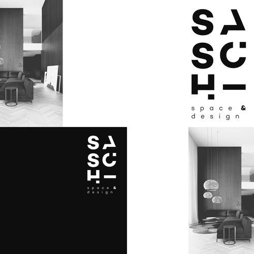 Artistic brand with the title 'Bold logo concept for design studio'