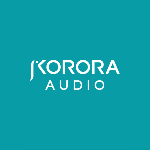 Audio design with the title 'Music Gear Logo: Korora Audio'