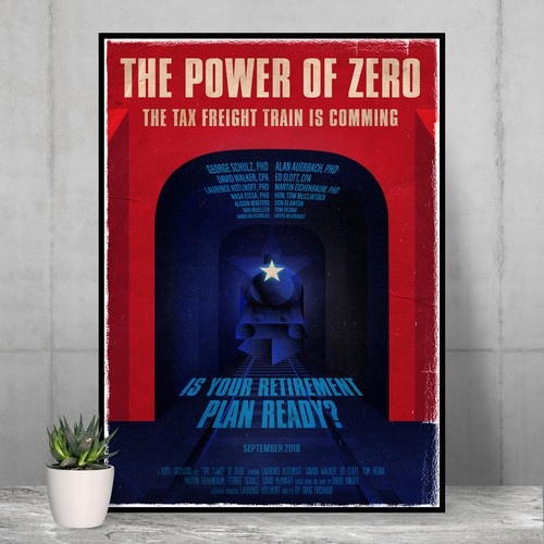 Train design with the title 'The Power of Zero poster'