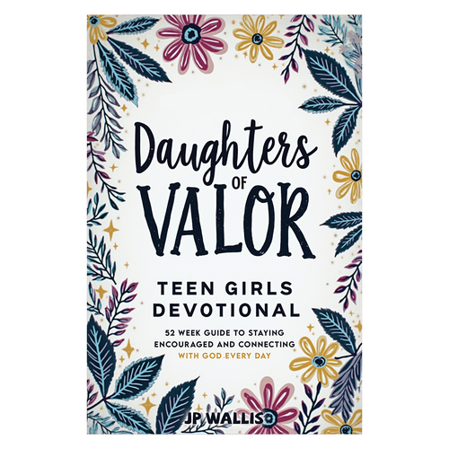 Doodle design with the title 'eBook Cover "Daughters of Valor" Design'