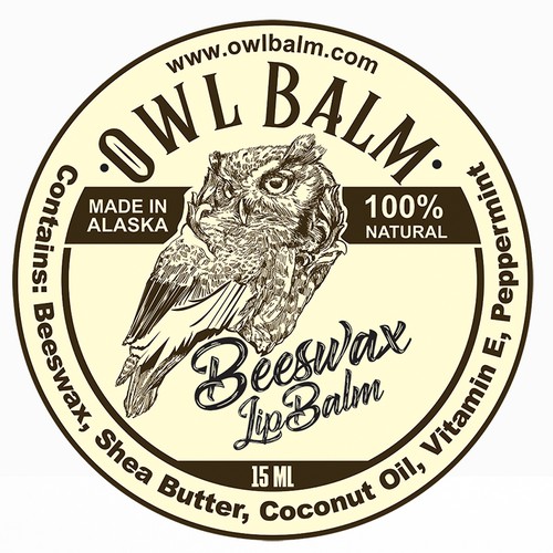 Owl design with the title 'Owl Balm'