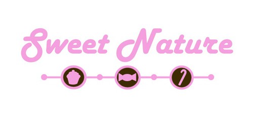 Candy store logo with the title 'Sweet Nature - new candy shop on the block'