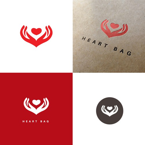 Craft brand with the title 'Heart Bag Logo for packaging'
