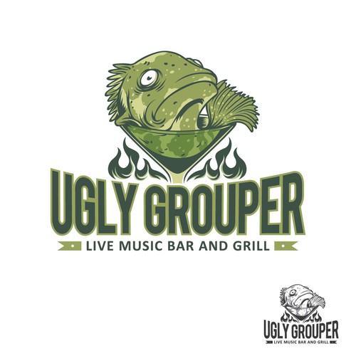 Bar logo with the title 'Ugly Grouper'