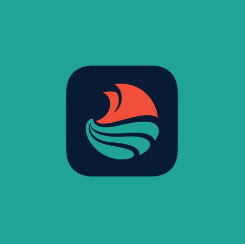 Sailboat logo with the title 'SailTies Logo'