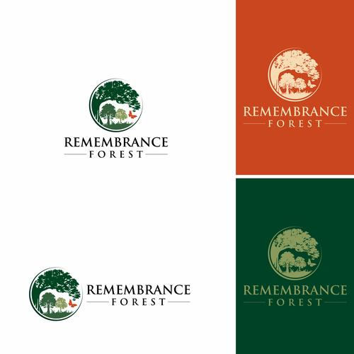 Tree logo with the title 'Logo design for Remembrance Forest'