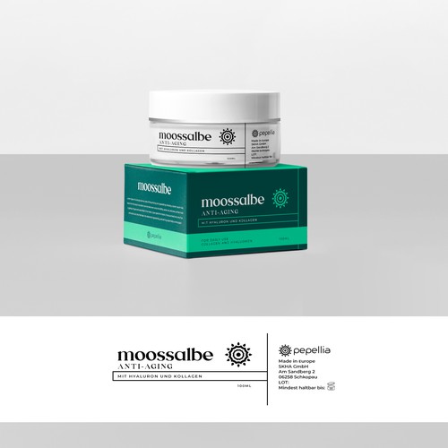 Care packaging with the title 'Cosmetic Packaging'