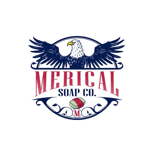Soap logo with the title 'Bold logo for Merical Soap Co.'