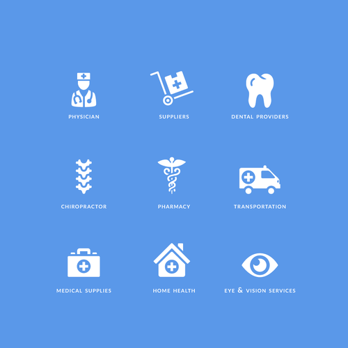 Pharmaceutical design with the title 'Healthcare icons.'