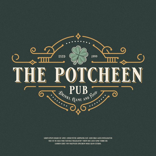 Design with the title 'The Potcheen Pub'