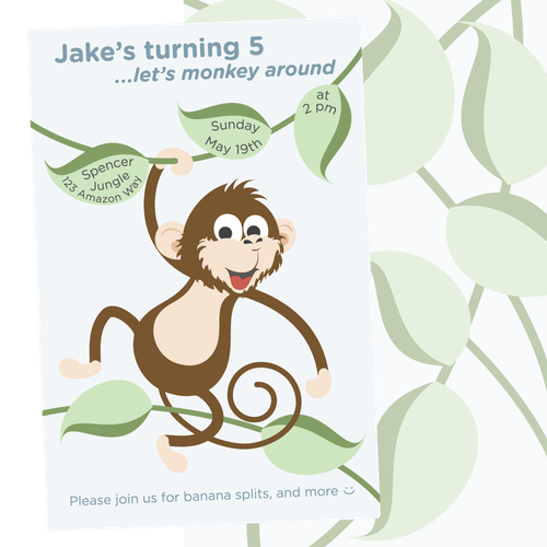 Invitation artwork with the title 'Fun Birthday Party Invitation for young boy'