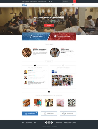 Graduation cap design with the title 'Chabad on Campus website design.'