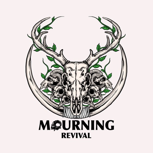 Skeleton logo with the title 'Mourning revival'