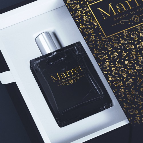 Perfume design with the title 'Perfume Packaging'