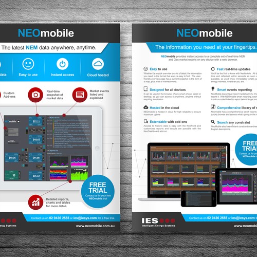 Handout design with the title 'Contest 1 of 5+ Flyer for software products'