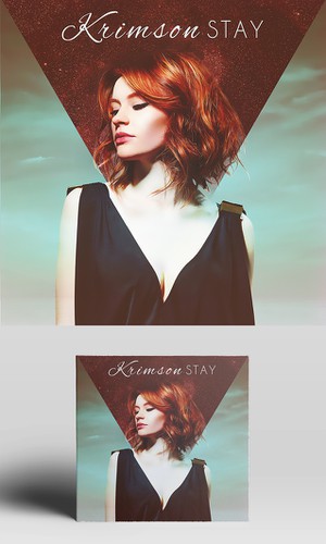 Star illustration with the title 'Create a simple electrifying album cover for an upcoming musician!'