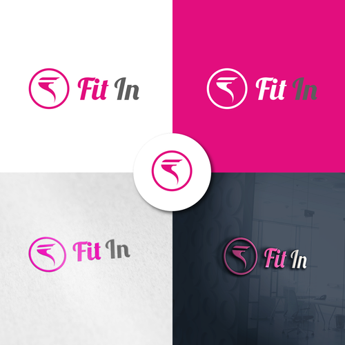Bodybuilding logo with the title 'fit in'