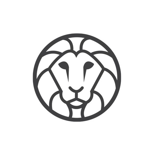 Lion head logo with the title 'Lion Logo'