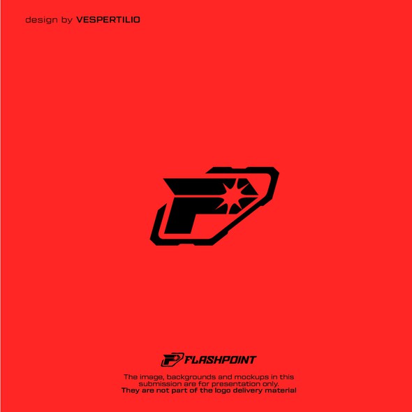 Shooting logo with the title 'Logo design for Flashpoint'