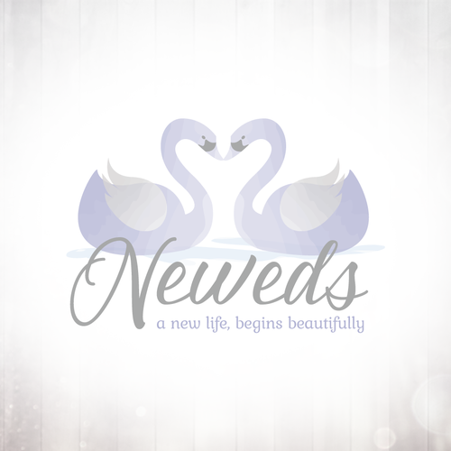 Lavender logo with the title 'Swan Wedding Logo'