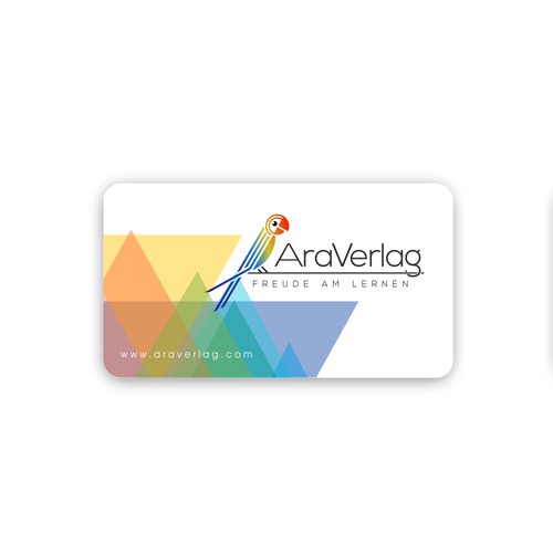 Publishing design with the title 'Logo and business card for AraVerlag '