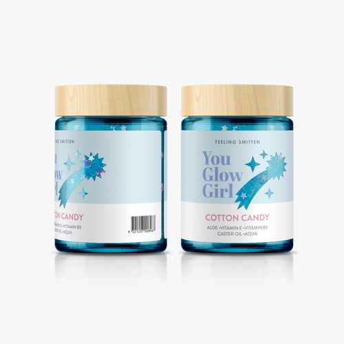 Natural cosmetics packaging with the title 'Cosmetic Label.'